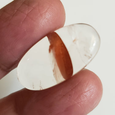 Natural Iron Quartz Cabochon. Size- approx. 28x14mm